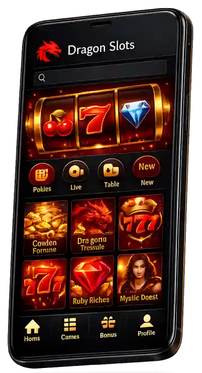Dragon Slots Casino AU mobile app on Android and iOS for Aussie players